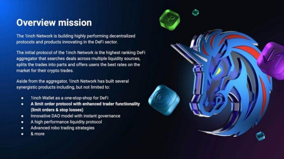 1inch Network pitch deck slide 2 of 10