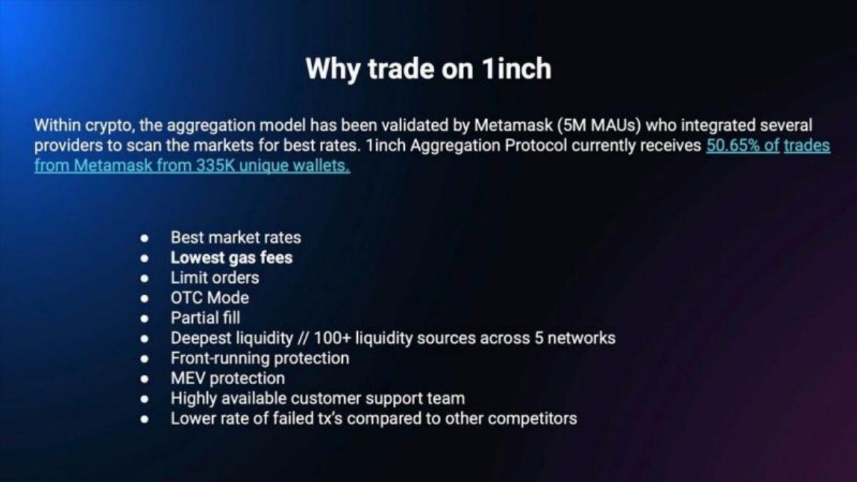 1inch Network pitch deck slide 4 of 10