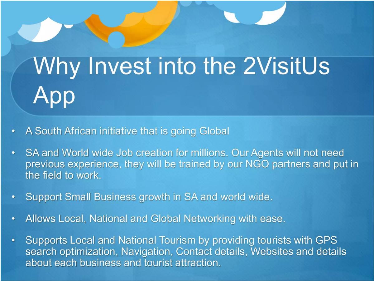 2VisitUs pitch deck slide 2 of 28