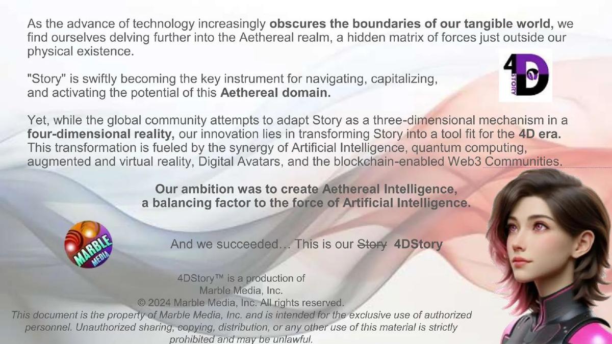 4DStory (Marble Media, Inc.) pitch deck slide 6 of 50