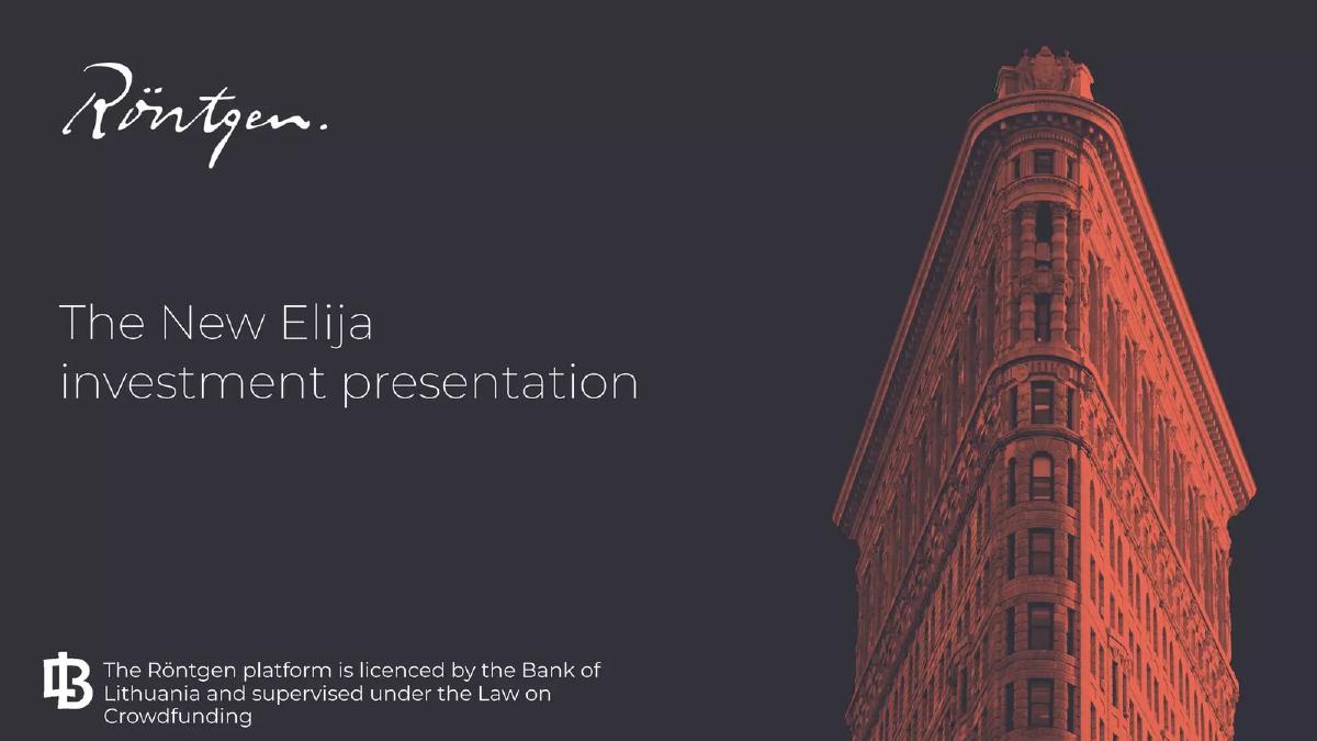 UAB Naujoji Elija pitch deck slide 1 of 30