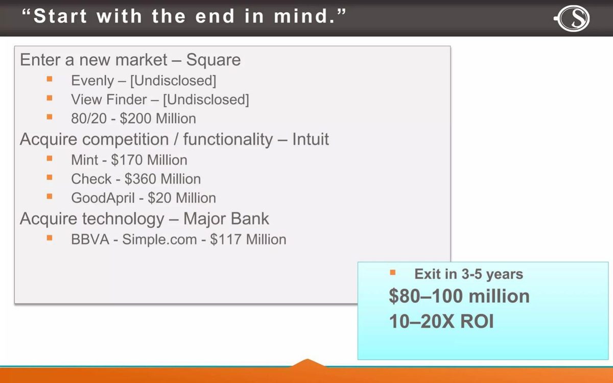 A-Savvy pitch deck exit strategy slide 8