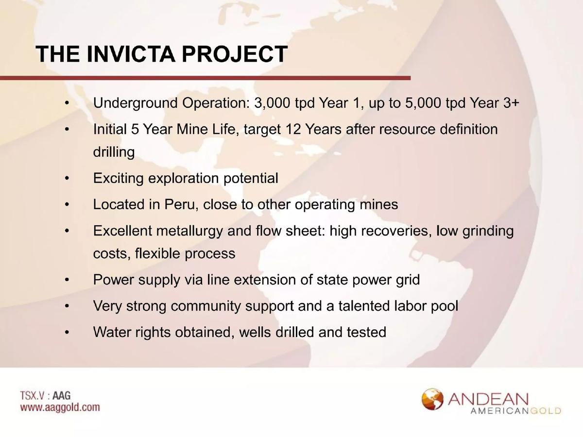Andean American Gold pitch deck slide 5 of 24