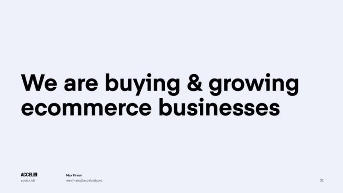 Accel Club pitch deck slide 2 of 34