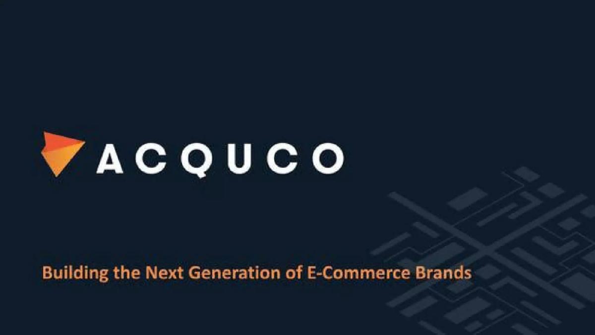 Acquco pitch deck slide 1 of 9