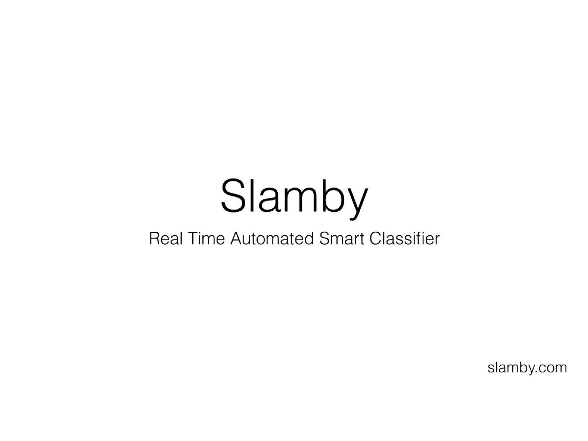 Slamby pitch deck slide 2 of 9