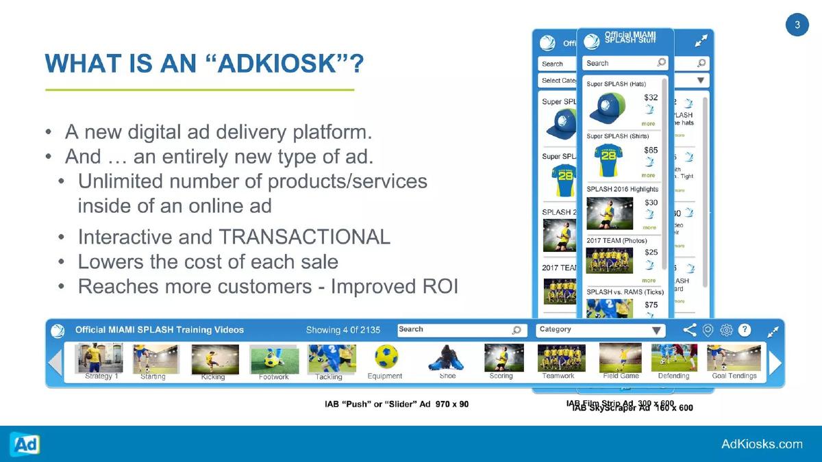 AdKiosks (ADFREEQ, LLC) pitch deck slide 3 of 18