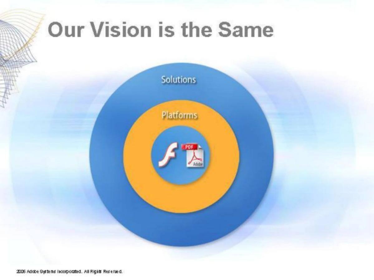 Adobe × Macromedia pitch deck slide 6 of 19