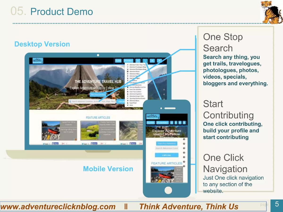 Adventureclicknblog pitch deck slide 6 of 22