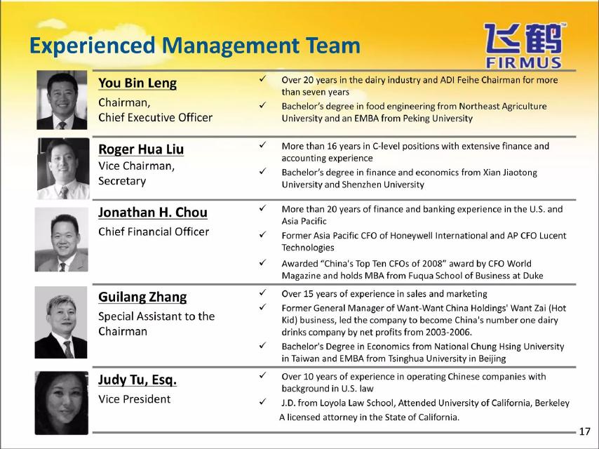 Firmus pitch deck team slide 17