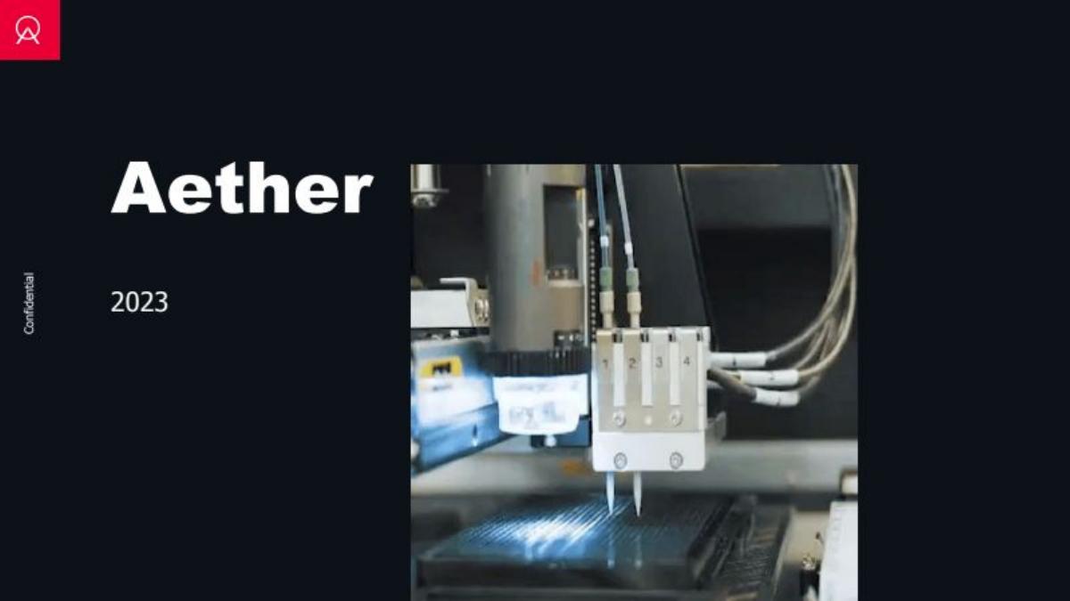 Aether pitch deck slide 1 of 24