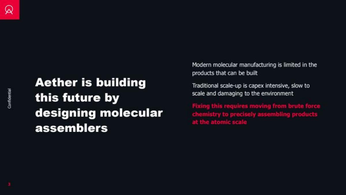 Aether pitch deck slide 3 of 24