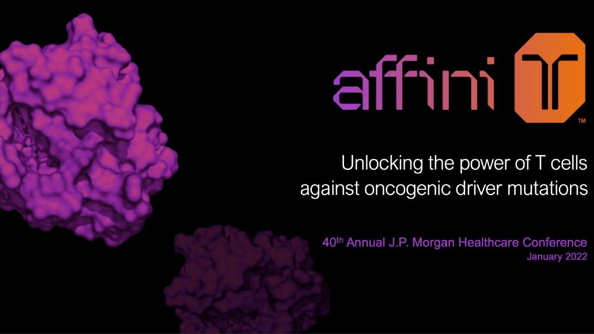 Affini-T Therapeutics pitch deck slide 1 of 24