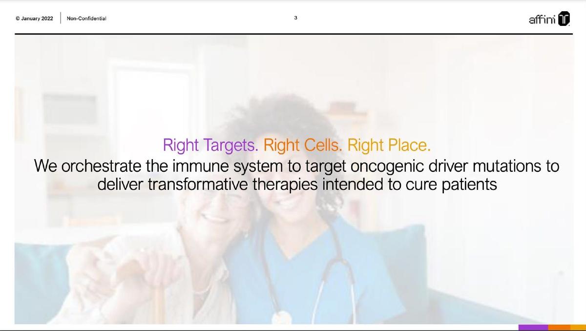 Affini-T Therapeutics pitch deck slide 3 of 24