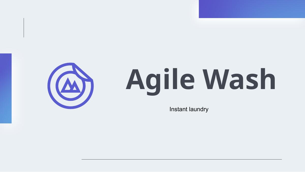 Agile Wash pitch deck slide 1 of 37