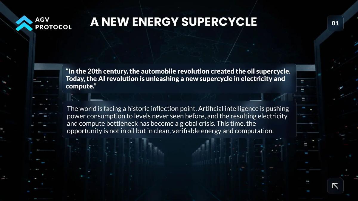 AGV PROTOCOL pitch deck slide 2 of 11