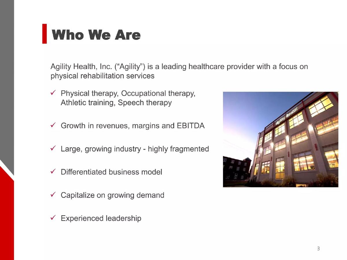 Agility Health pitch deck slide 3 of 20