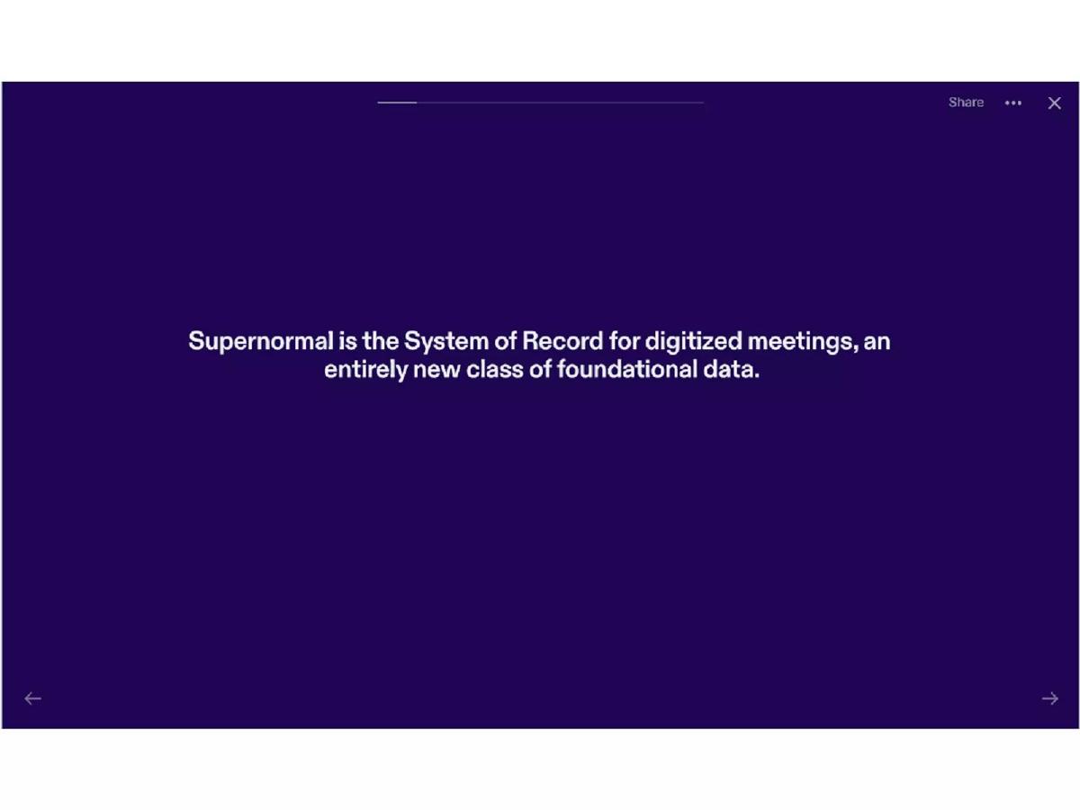 Supernormal pitch deck slide 2 of 18