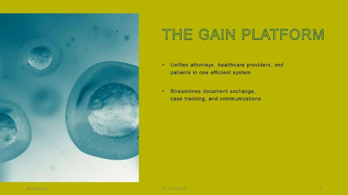 Gain Servicing pitch deck slide 5 of 11