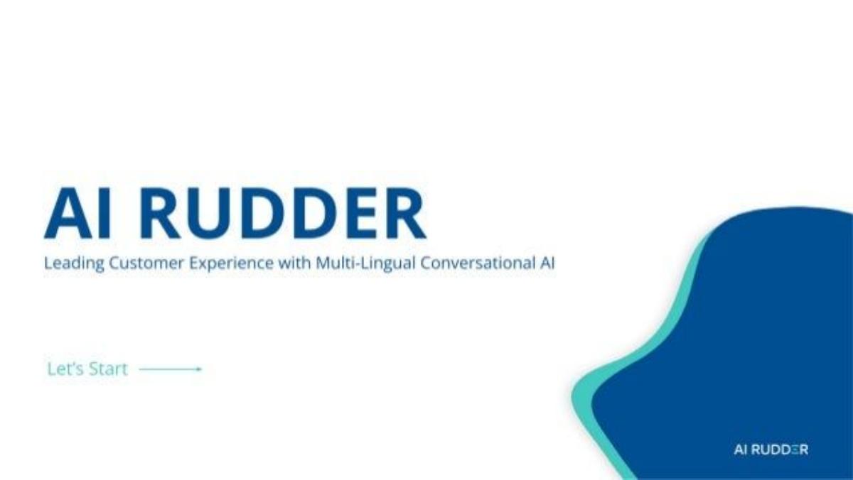 AI Rudder pitch deck slide 1 of 8