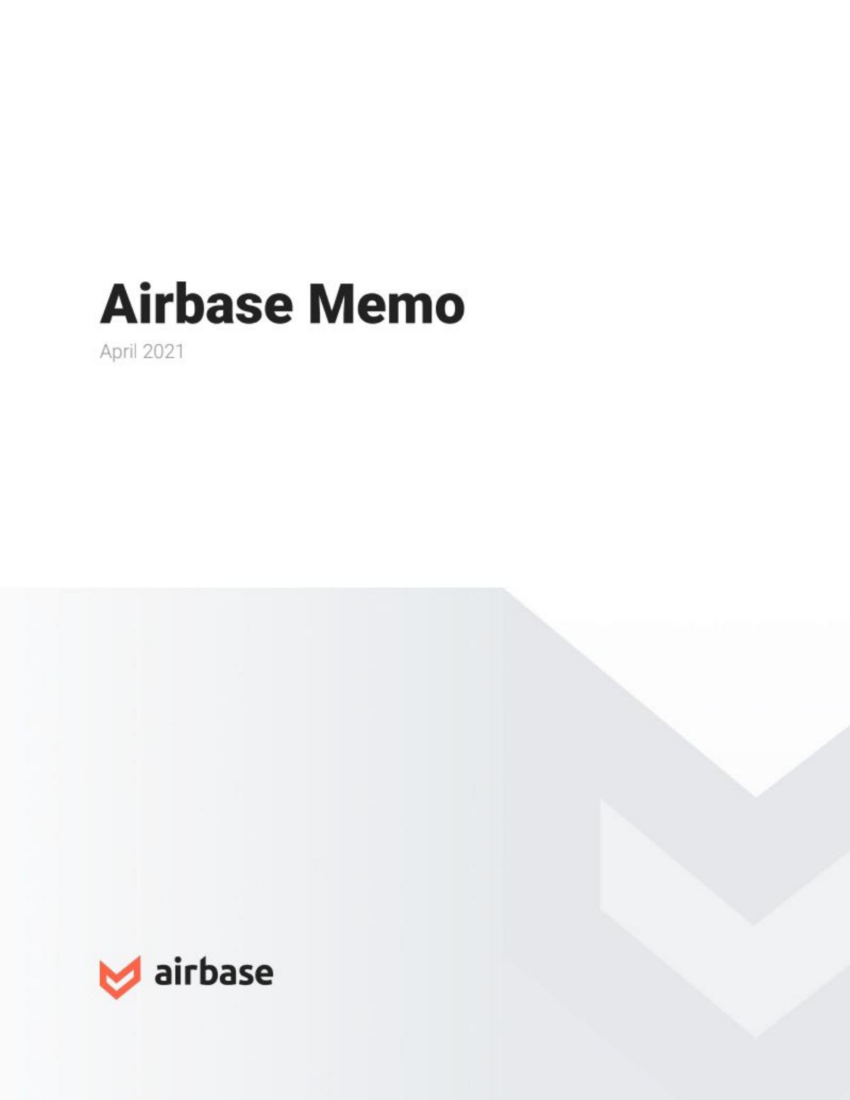 Airbase pitch deck slide 1 of 12