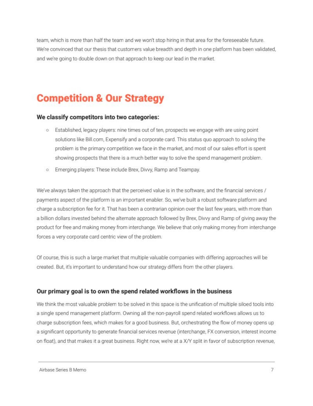 Airbase pitch deck Memo slide 7