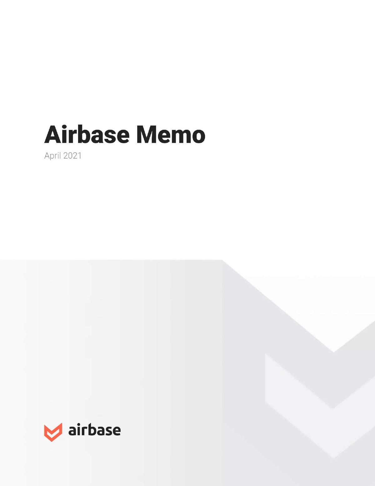 Airbase pitch deck slide 1 of 12