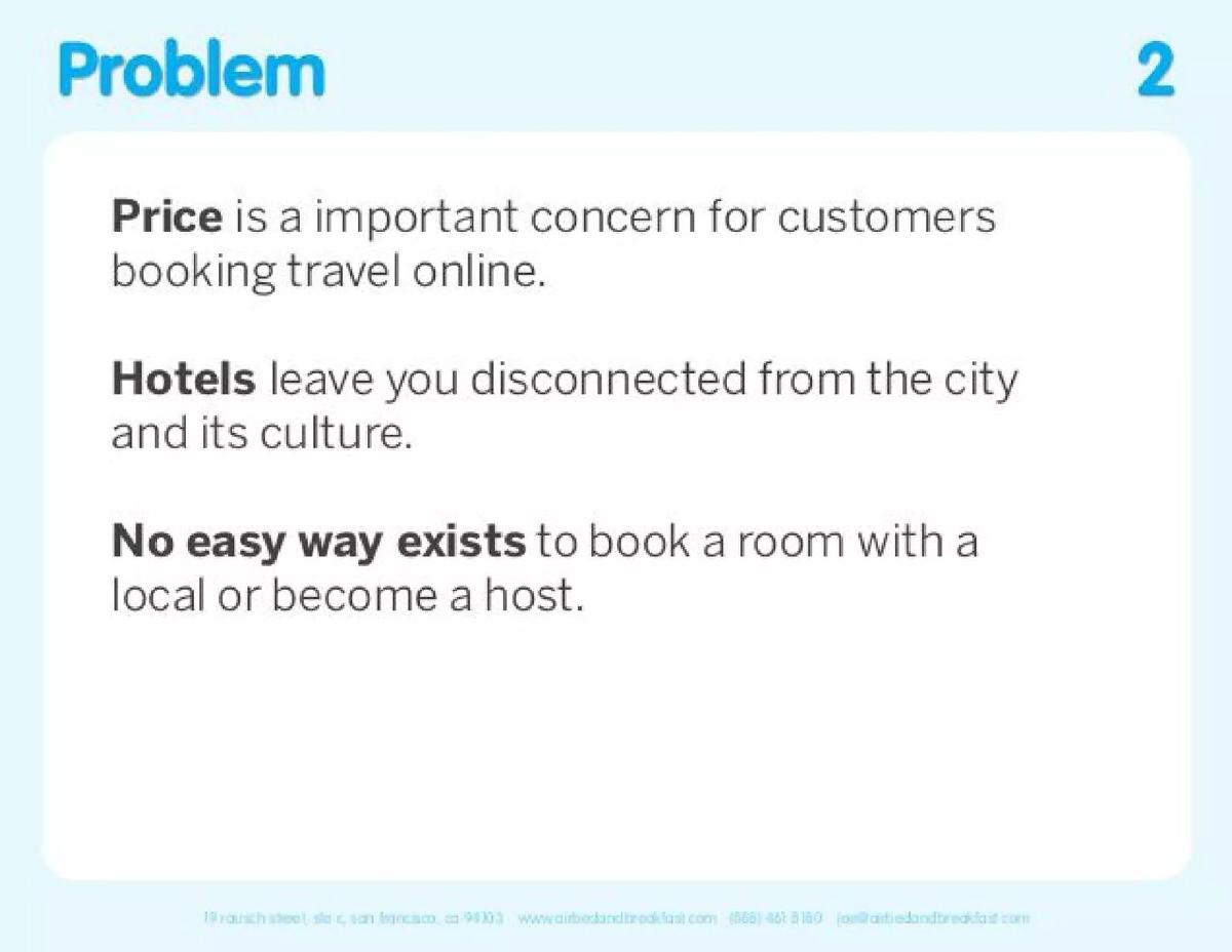 AirBed&Breakfast (Airbnb) pitch deck slide 2 of 15