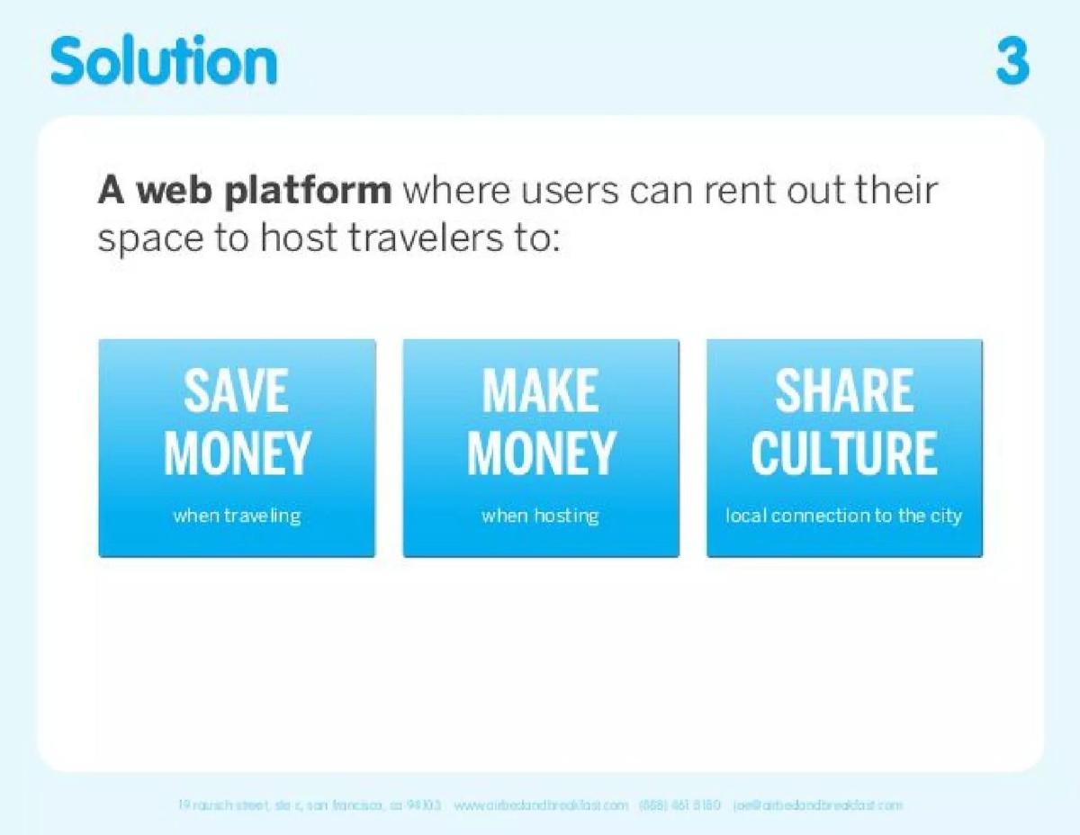 AirBed&Breakfast (Airbnb) pitch deck slide 3 of 15