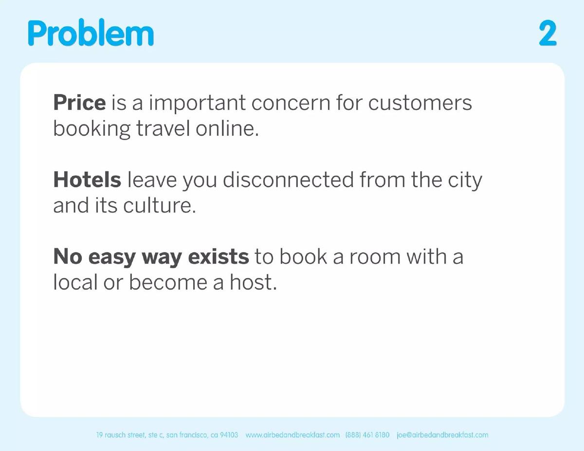 Airbnb pitch deck slide 2 of 14