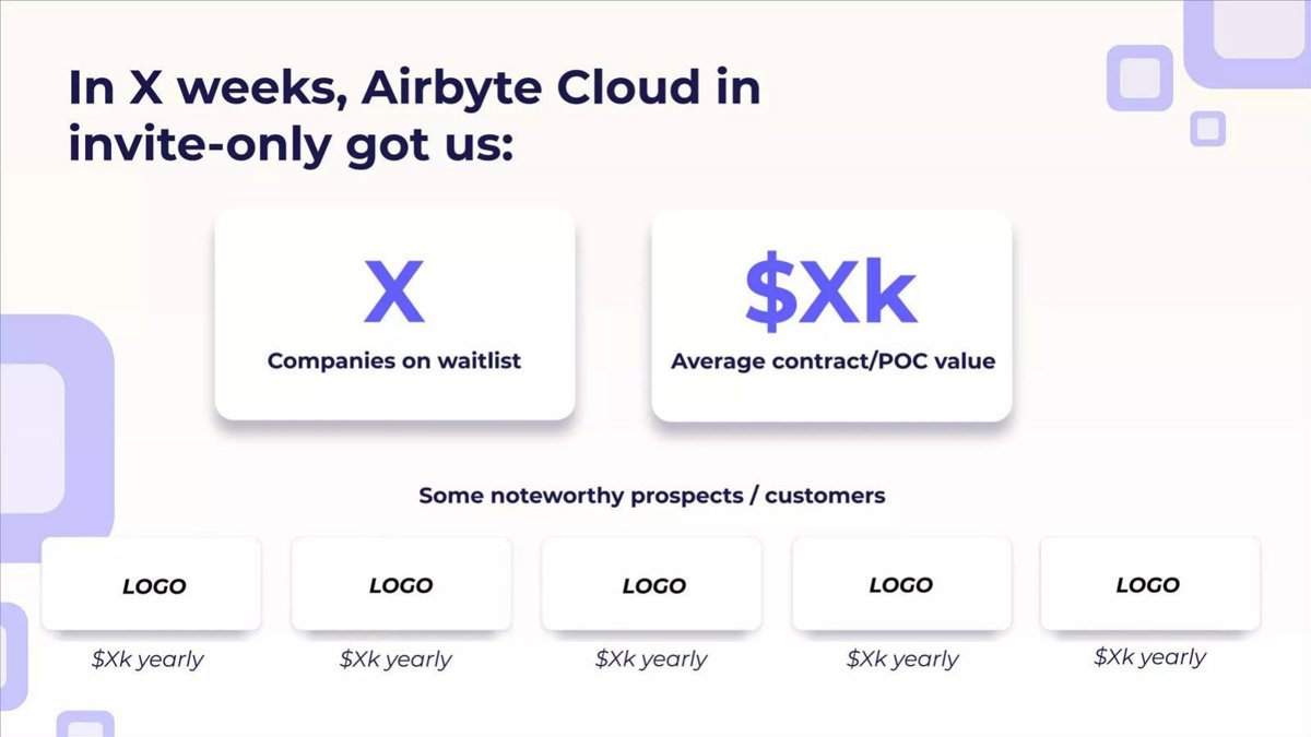 Airbyte pitch deck traction slide 16