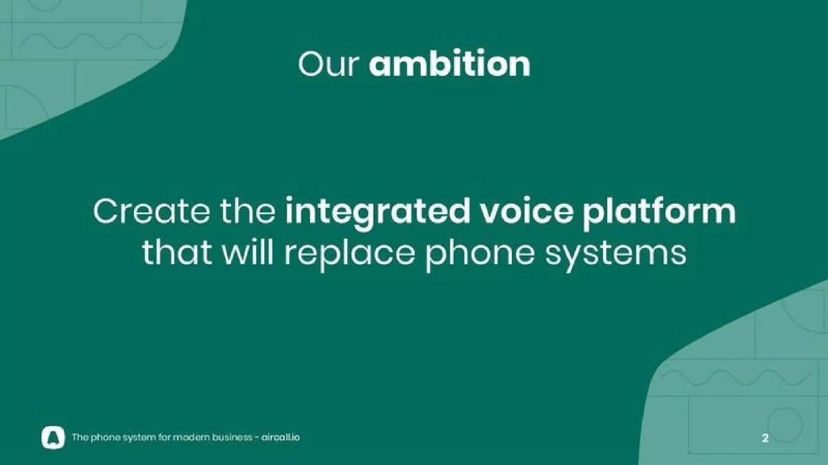 aircall pitch deck slide 2 of 13