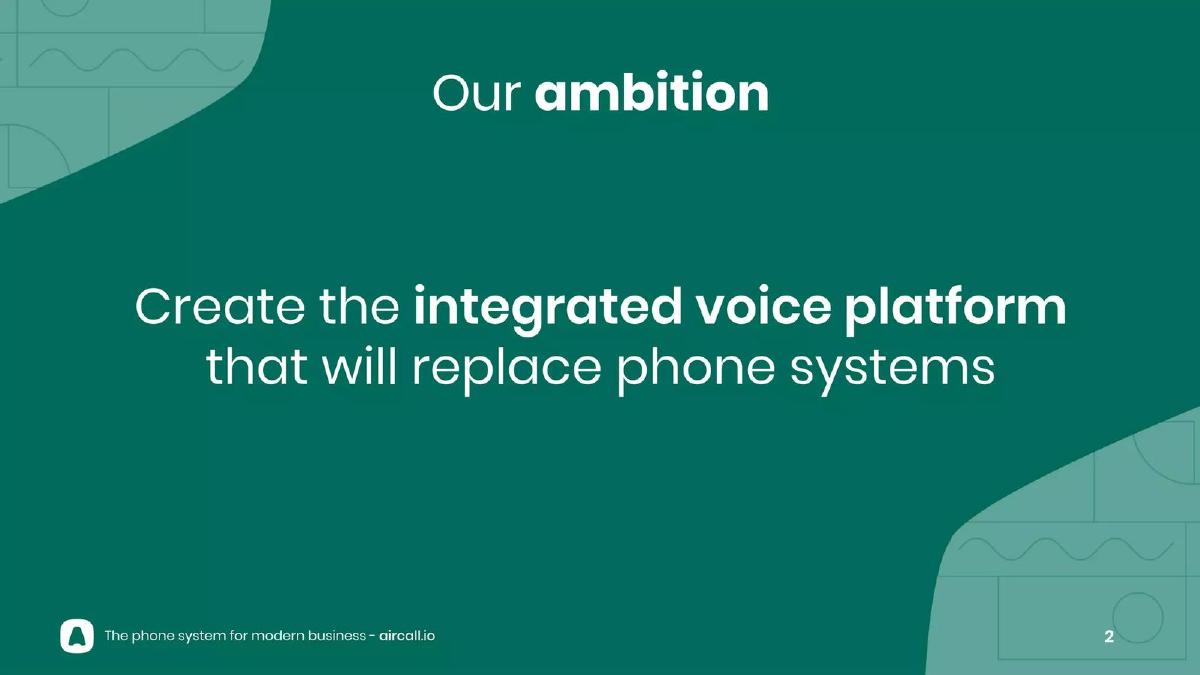 Aircall pitch deck slide 2 of 24