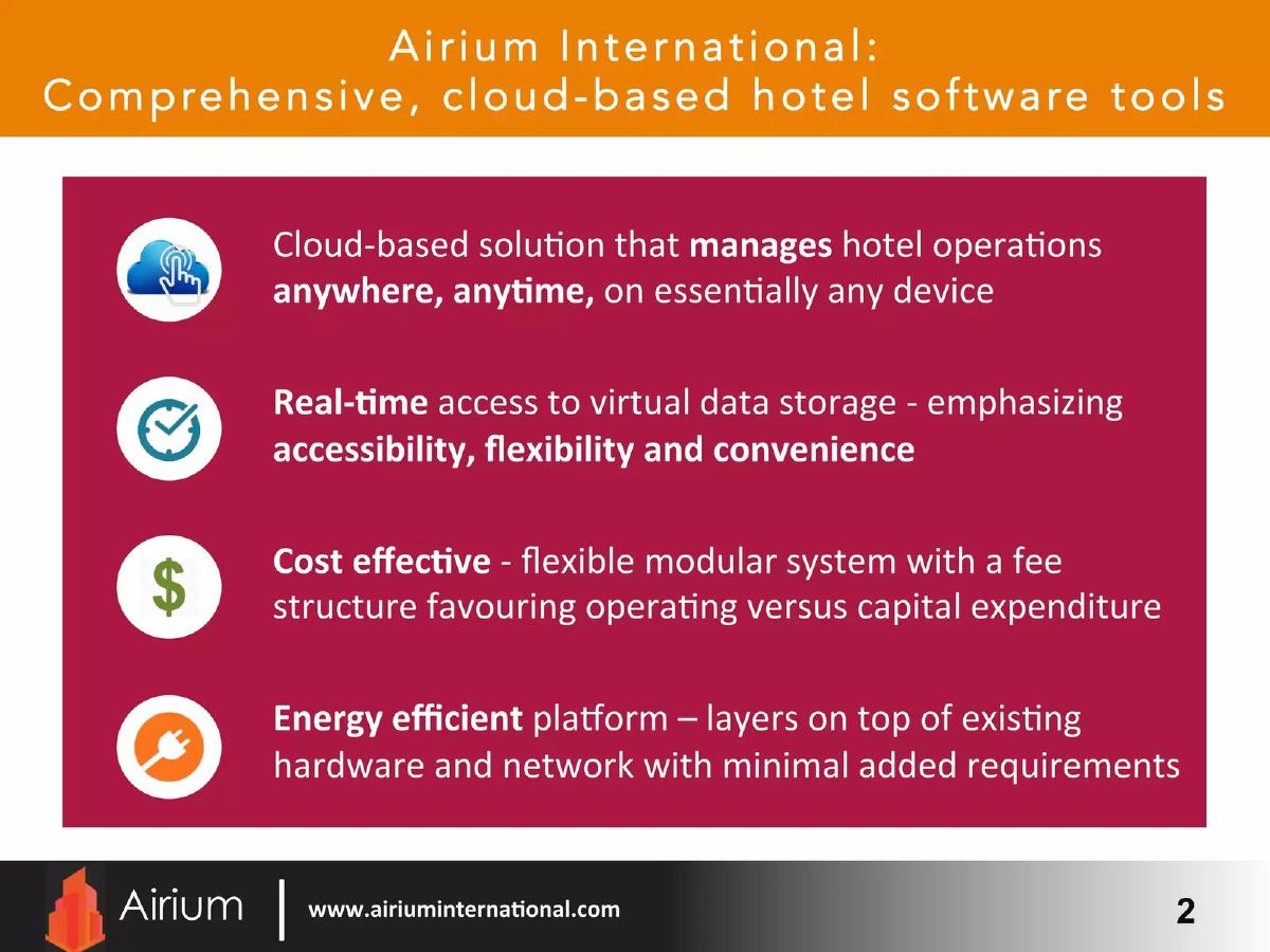 Airium International pitch deck slide 2 of 34