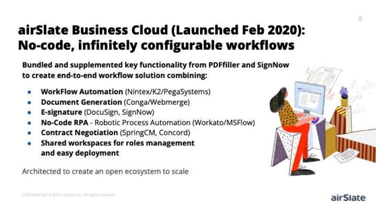 airSlate pitch deck slide 5 of 8