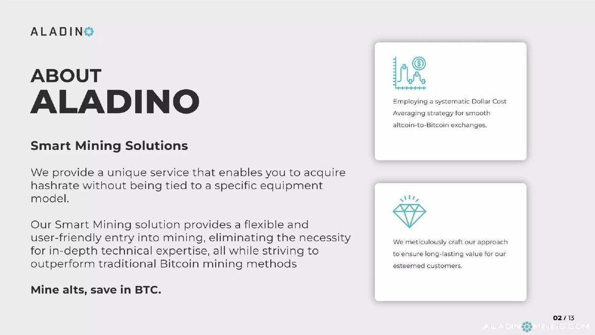 Aladino pitch deck slide 2 of 13