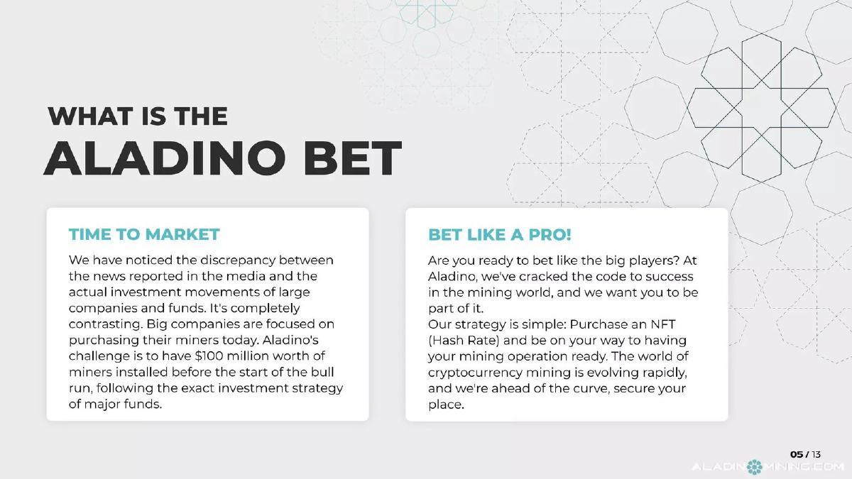 Aladino pitch deck slide 5 of 13