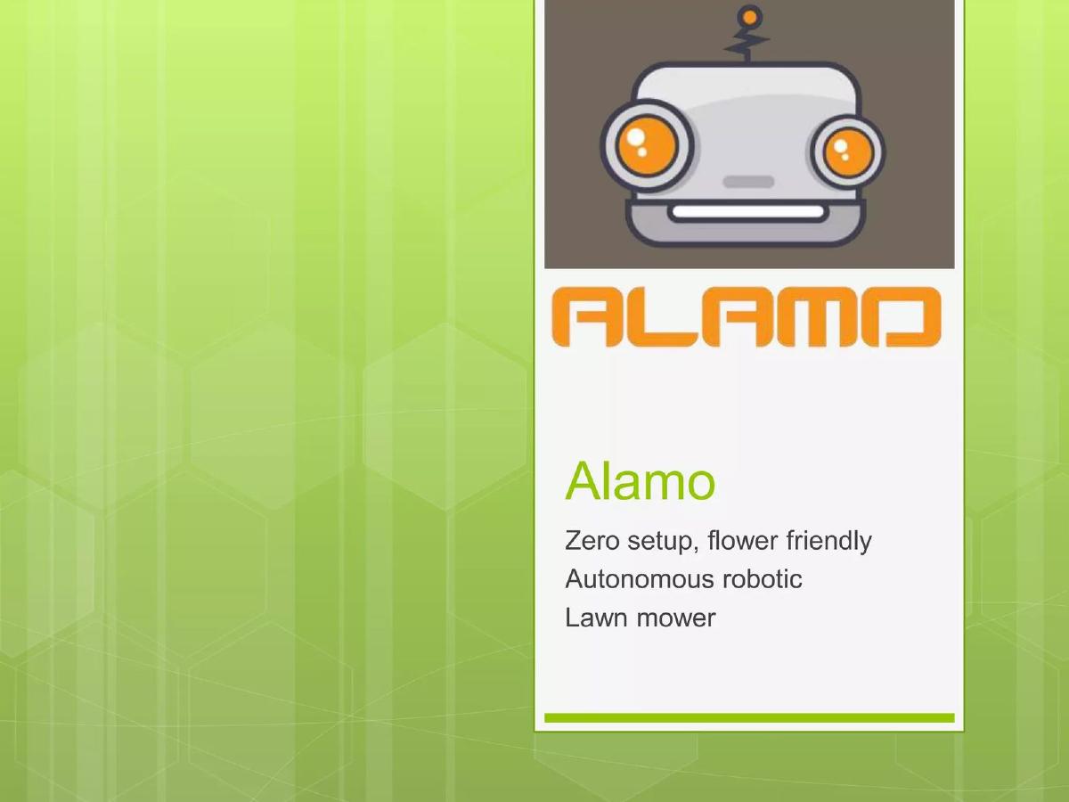 Alamo pitch deck slide 1 of 19