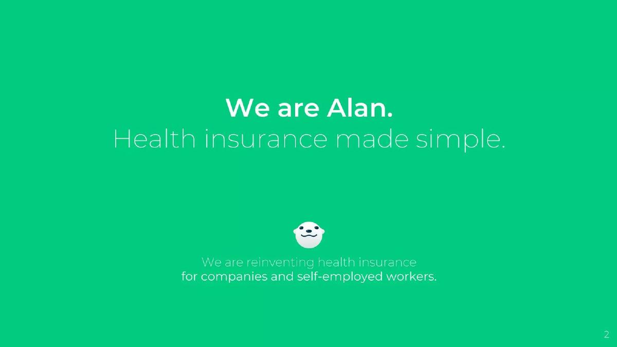 Alan pitch deck slide 2 of 42