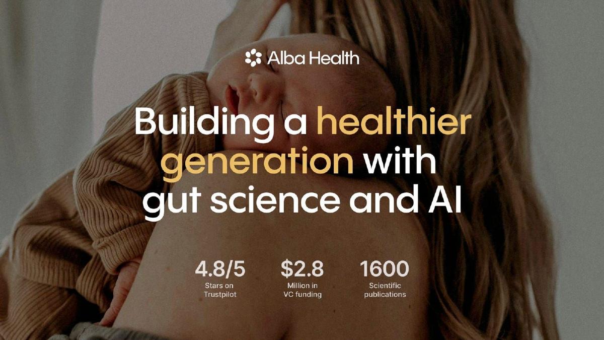 Alba Health pitch deck slide 1 of 15