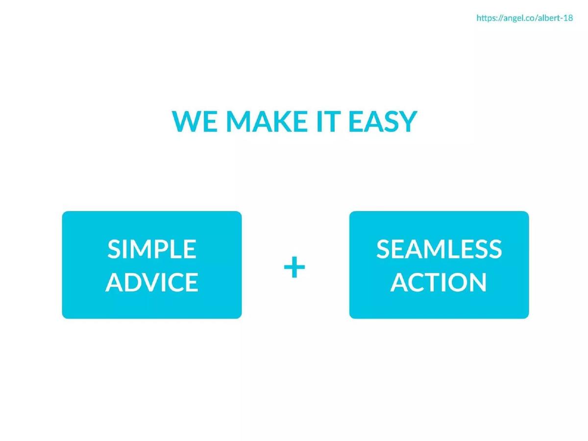 Albert pitch deck slide 3 of 10