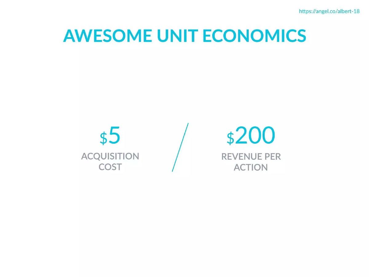 Albert pitch deck slide 5 of 10
