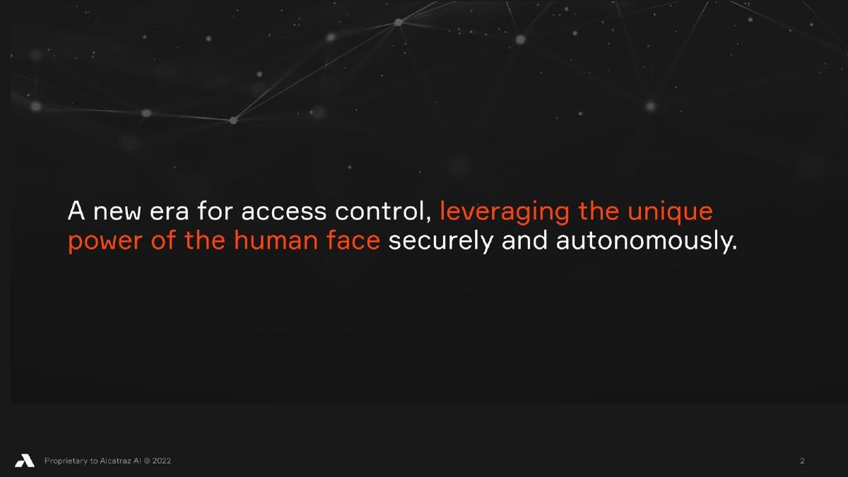 Alcatraz AI pitch deck slide 2 of 16