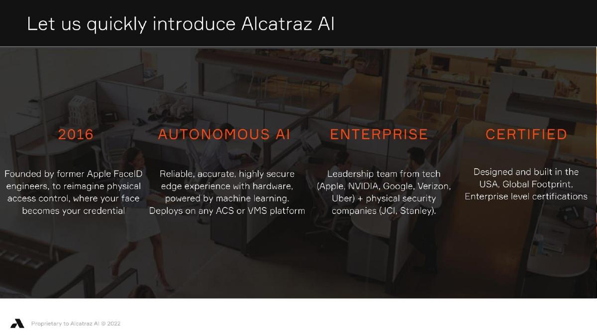 Alcatraz AI pitch deck slide 3 of 16