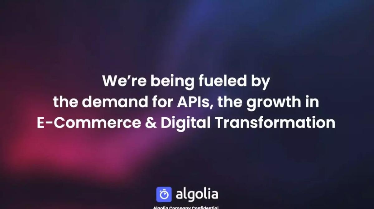 Algolia pitch deck slide 5 of 20