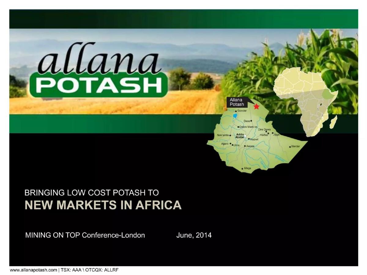 Allana Potash pitch deck slide 1 of 15