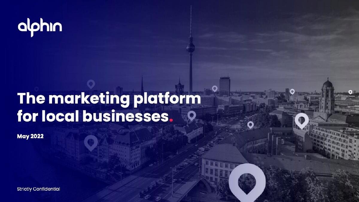 Alphin pitch deck slide 1 of 14