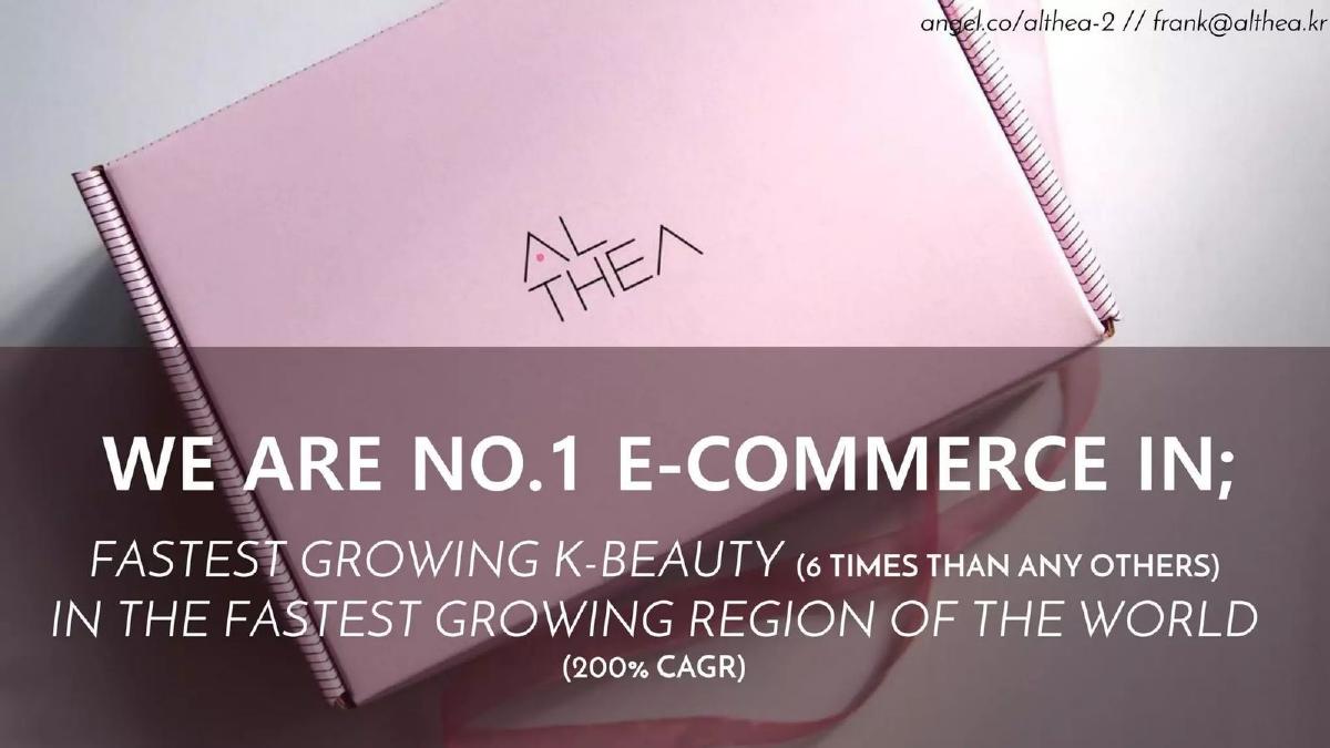 Althea pitch deck slide 2 of 9