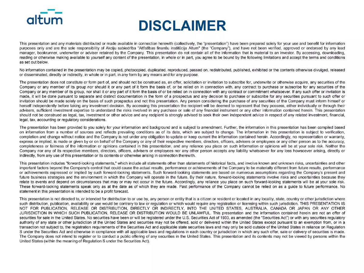 ALTUM pitch deck slide 2 of 22