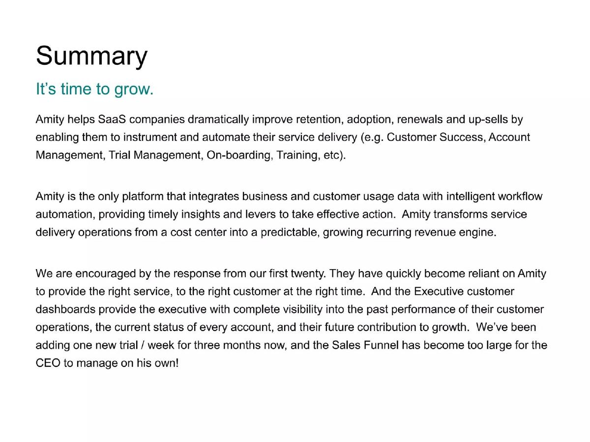 Amity pitch deck slide 3 of 17